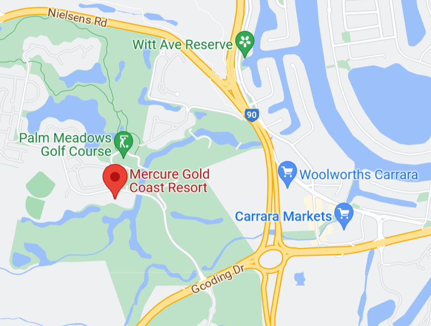 Map showing location of Mercure Gold Coast Resort